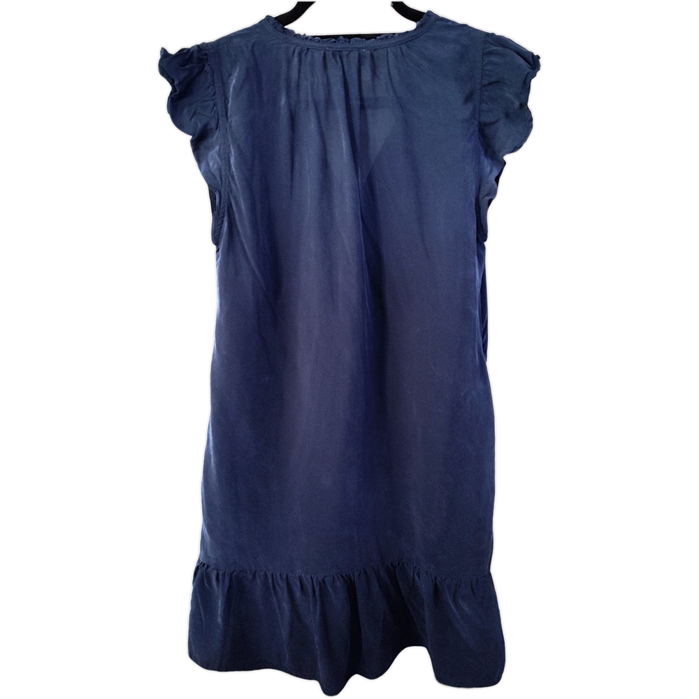 Evereve Blue V-Neck Flutter Sleeve Mini Dress Womens Size Small - Picture 3 of 8
